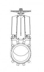 Задвижка GROSS DN 400 PN 4 шиберная с невыдвижным шпинделем c маховиком