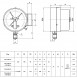Манометр РОСМА ТМ-510Р.04 (0...10 МПа) Дкорп=100мм кл. 1,5 G1/2&amp;quot; общетехнический с ЭКП радиальный 00000009902