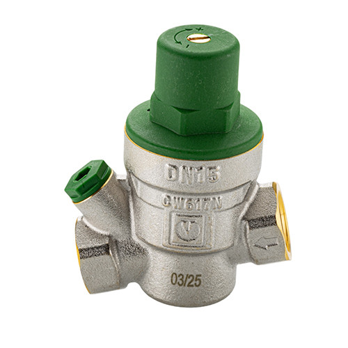 Редуктор давления VALTEC VT.089.N.06 1&amp;#039;&amp;#039; DN 25 PN 16 мембранный регулируемый латунный с никелевым покрытием