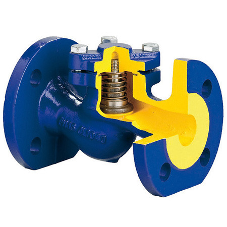 Клапан обратный подъемный ZETKAMA 287A Ду40 Ру16 чугунный фланцевый zCHE 287A040C31