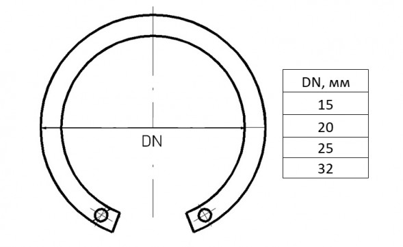 Кольцо фиксирующее Stahlmann DN 25 из нержавеющей стали