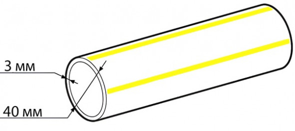 Труба ПНД ПЭ100 для газа ГОСТ Р 50838-2009 SDR13,6 d40х3,0 PN6