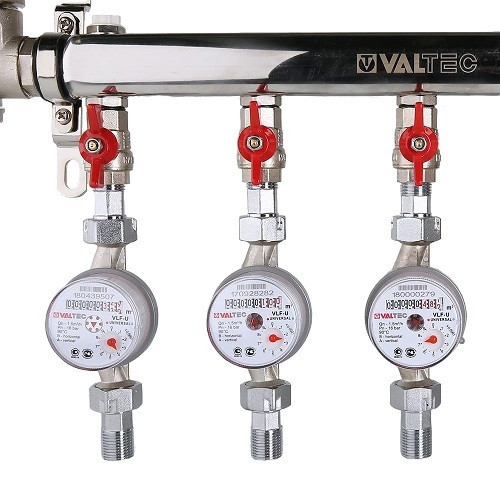 Узел этажный VALTEC VT.GPW.K06S04.000.R-8 1&amp;quot; DN 25 для водоснабжения с редуктором на каждом отводе