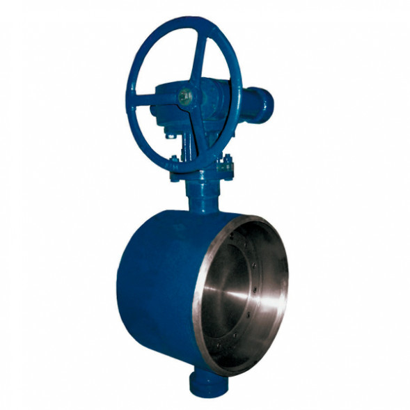 Затвор DENDOR 027W DN 250 PN 40 поворотный дисковый с тремя эксцентриситетами под приварку стальной