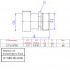 Латунный ниппель VALTEC 1/2 х 3/4&amp;quot; для коллекторного блока, под расходомер VTr.580.NEI.040E