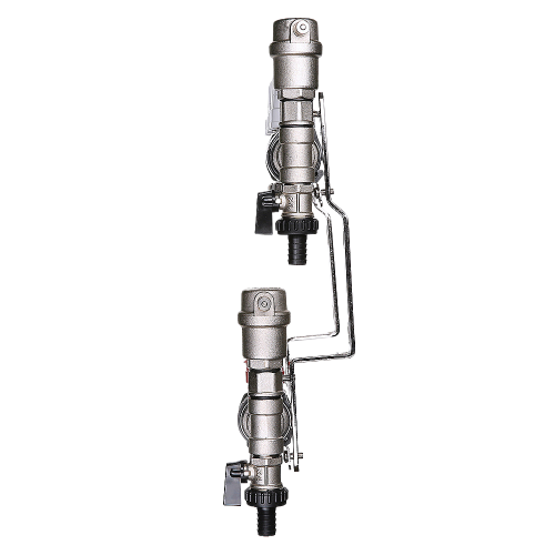 Коллекторная группа VALTEC VTc.589.EMNX.0610 10-ти контурный ВР-НР 1&amp;quot;x3/4&amp;quot; DN 25 PN 9 с регулирующими клапанами и расходомерами