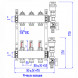 Коллекторная группа VALTEC VTc.589.EMNX.0610 10-ти контурный ВР-НР 1&amp;quot;x3/4&amp;quot; DN 25 PN 9 с регулирующими клапанами и расходомерами