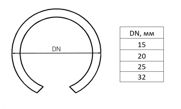 Кольцо фиксирующее Stahlmann DN 32 из латуни