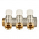 Коллектор распределительный STOUT SMB 6851 3 отвода ВР-НР 1&amp;quot;х3/4&amp;quot; DN 25 PN 10 с запорными клапанами