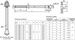 Болт фундаментный 6.3 М24х350 с коническим концом ГОСТ 24379.1-2012