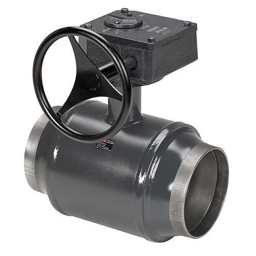 Кран шаровой Danfoss JiP Premium WW WG DN 200 PN 25 стальной стандартнопроходный под приварку с ручным редуктором