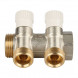 Коллектор распределительный STOUT SMB 6851 2 отвода ВР-НР 1&amp;quot;х3/4&amp;quot; DN 25 PN 10 с запорными клапанами