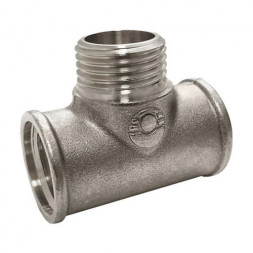Тройник переходной VALFEX VF.132 ВР-НР 3/4&amp;quot;x3/4&amp;quot;x3/4&amp;quot; Ду 20 Ру 40 никелированный латунный