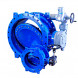 Затвор ЭНЭКОС DN 1400 PN 10 поворотный фланцевый с двойным эксцентриком с редуктором и электроприводом
