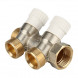 Коллектор распределительный STOUT SMB 6851 2 отвода ВР-НР 3/4&amp;quot; DN 20 PN 10 с запорными клапанами