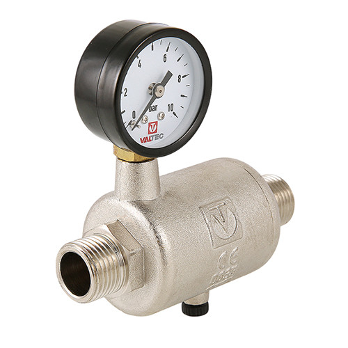 Редуктор давления линейный VALTEC VT.084.N.05 3/4&amp;#039;&amp;#039; DN 20 PN 16 поршневой, регулируемый, прямого действия, латунный с никелевым покрытием