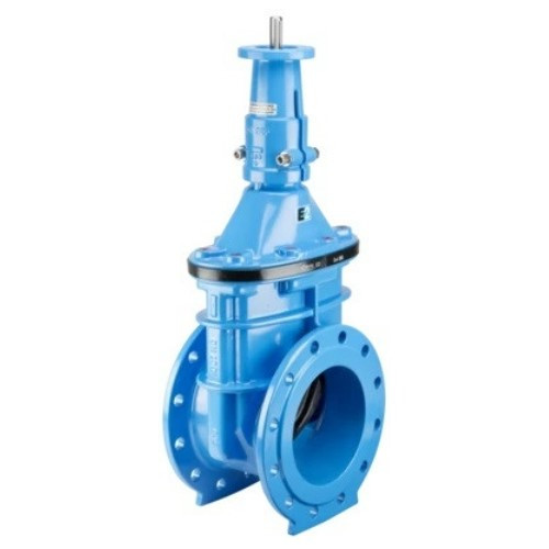 Задвижка HAWLE 4000ELE2 DN 350 PN 10 фланцевая клиновая чугунная с переходником для э/привода с обрезиненным клином