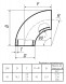 Отвод стальной 90-1-76,1х2,9-09Г2С ГОСТ 17375-2001 бесшовный крутоизогнутый