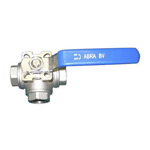Кран шаровой ABRA BV15 ВР 1 1/2&amp;quot; DN 40 PN 40 T-порт ISO верхний фланец нержавеющая сталь