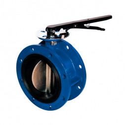 Затвор DENDOR 021F DN 50 PN 16 поворотный дисковый фланцевый с рукояткой