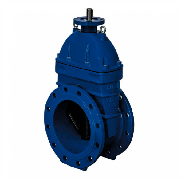 Задвижка DENDOR 47GVA DN 100 PN 10 клиновая фланцевая чугунная с обрезиненным клином под электропривод