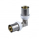 Угольник латунный Aquasfera 8005 DN 26.5 PN 16 покрытие - никель, пресс, 8005-03