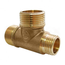 Тройник переходной VALFEX VF.131 НР 1/2&amp;quot;x1/2&amp;quot;x3/4&amp;quot; Ду 15x15x20 Ру 40 латунный