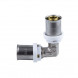Угольник латунный Aquasfera 8005 DN 32.5 PN 16 покрытие - никель, пресс, 8005-04