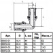 Угольник латунный Aquasfera 8005 DN 32.5 PN 16 покрытие - никель, пресс, 8005-04