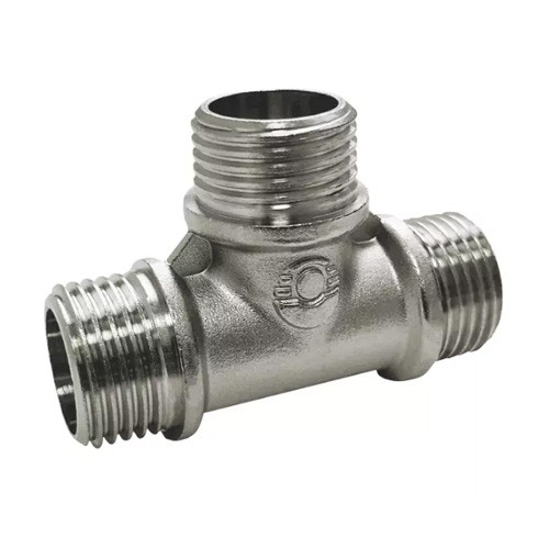 Тройник переходной VALFEX VF.131 НР 1/2&amp;quot;x1/2&amp;quot;x1/2&amp;quot; Ду 15 Ру 40 никелированный латунный