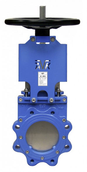 Задвижка ножевая шиберная AVK 702/20 с выдвижным штоком и маховиком DN 350 PN 6