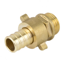 Переходник для шланга латунный Aquasfera 9104 DN 15x15 PN 25 резьба - 1/2&amp;#039;&amp;#039;x15, разъемный, резьбовой НР-НР, 9104-01