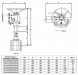 Задвижка клиновая ABRA A40-G-BS F4 DN 250 чугунная фланцевая с электроприводом