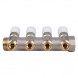 Коллектор распределительный STOUT SMB 6851 4 отвода ВР-НР 1&amp;quot;х1/2&amp;quot; DN 25 PN 10 с запорными клапанами