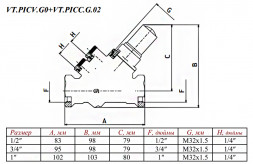 Картридж Valtec VT.PICC.G.020 М32 для стабилизатора расхода VT.PICV с открытой настройкой черный/белый